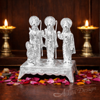 Ram Darbar Idol Set on Decorative item (Silver Finish Sacred Ensemble)