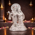 Radha Krishna Idol (Silver Finish Divine Couple Showpiece)