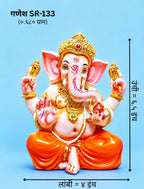 Premium Fiber Ganesh Murti | Decorative Ganpati Idol for Home Temple & Living Room