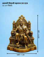 Premium Chhatrapati Shivaji Maharaj Golden Statue | Royal Decorative Idol for Home & Office