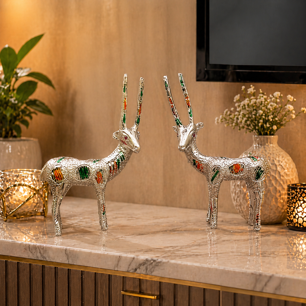 Decorative Deer Pair Showpiece (Hariṇ Jodi)