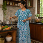 Women’s Cotton Printed Nighty – Soft Comfortable Night Gown