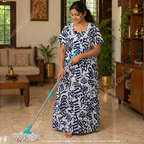 Black & White Batik Cotton Nighty