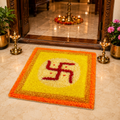 स्वस्तिक डिझाइन रेडीमेड रांगोळी मॅट | Premium Swastik Ready Made Rangoli Mat