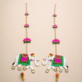 Elephant Lotus Hanging Door Decor – Traditional Festive Wall Hanging