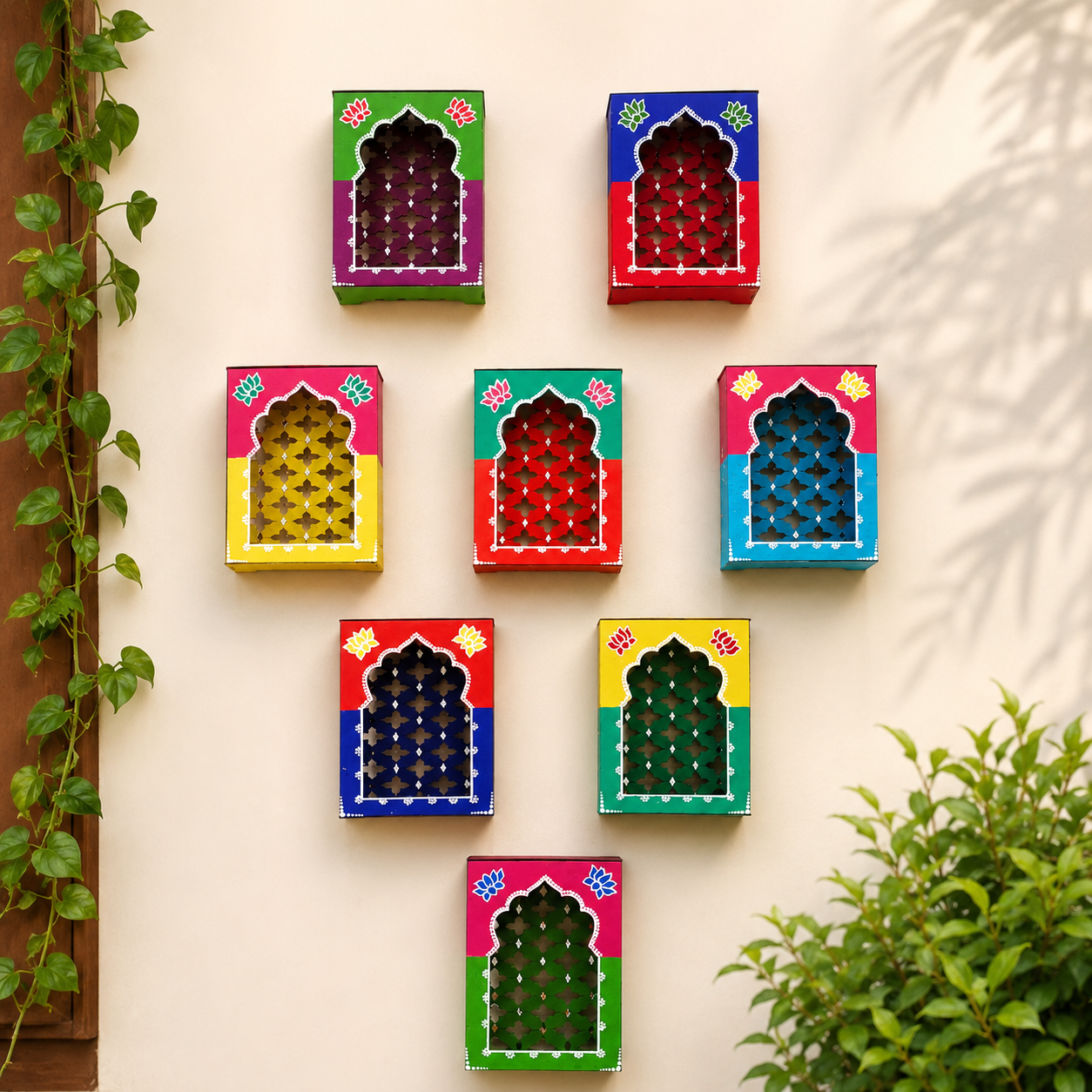 Handmade Decorative Wall Lantern – Festive LED  Light Holder