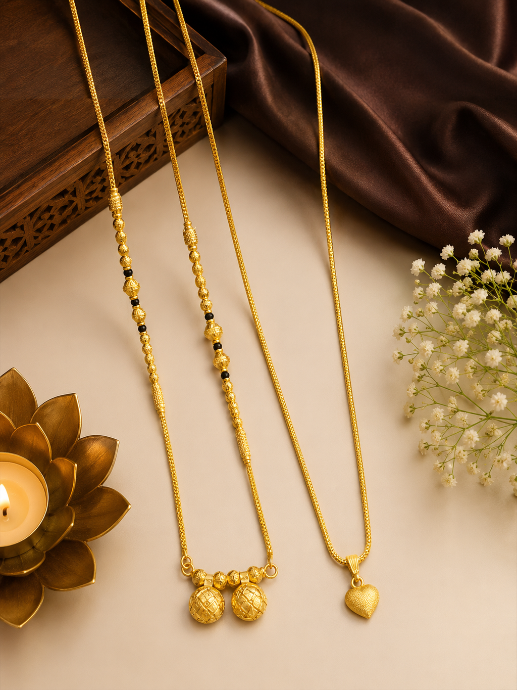 Elegant Gold-Plated Mangalsutra Combo