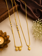 Elegant Gold-Plated Mangalsutra Combo