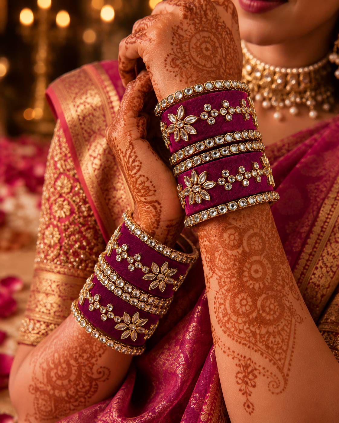 Premium Bangles Set | Designer Bridal Kada Bangles for Women