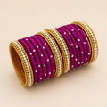 Premium Handmade Silk Thread Bangles Set for Women & Girls