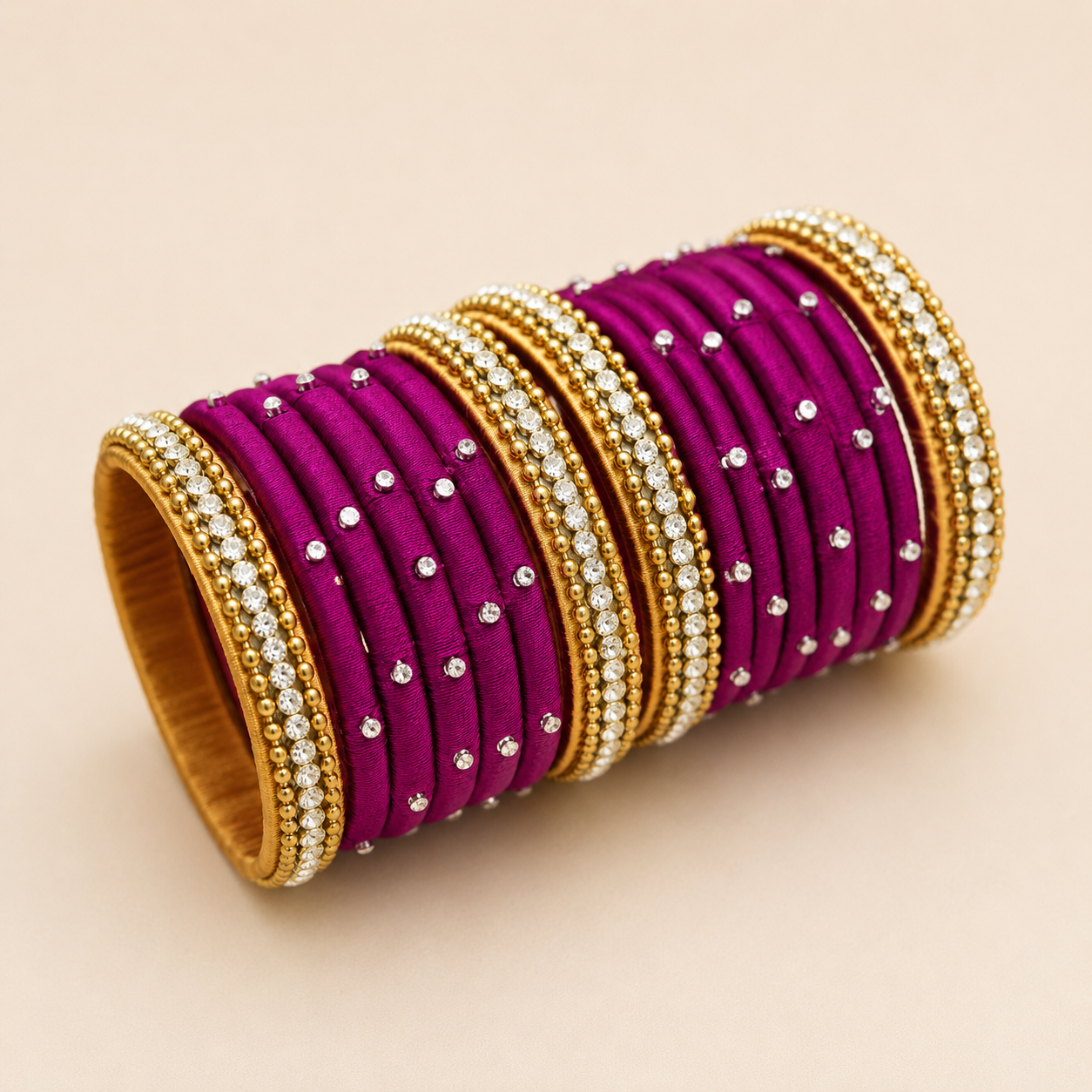 Premium Handmade Silk Thread Bangles Set for Women & Girls