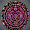 Handcrafted 24 Inch Purple Pink Mandala Wall Art for Luxury Home Décor