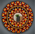 Handcrafted 24 Inch Mandala Wall Mirror Art for Home Décor