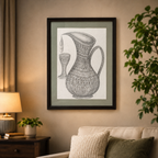 Elegant Handcrafted Pencil Sketch Photo Frame – 11 x 14.5 Inch Wall Art for Living Room & Home Décor
