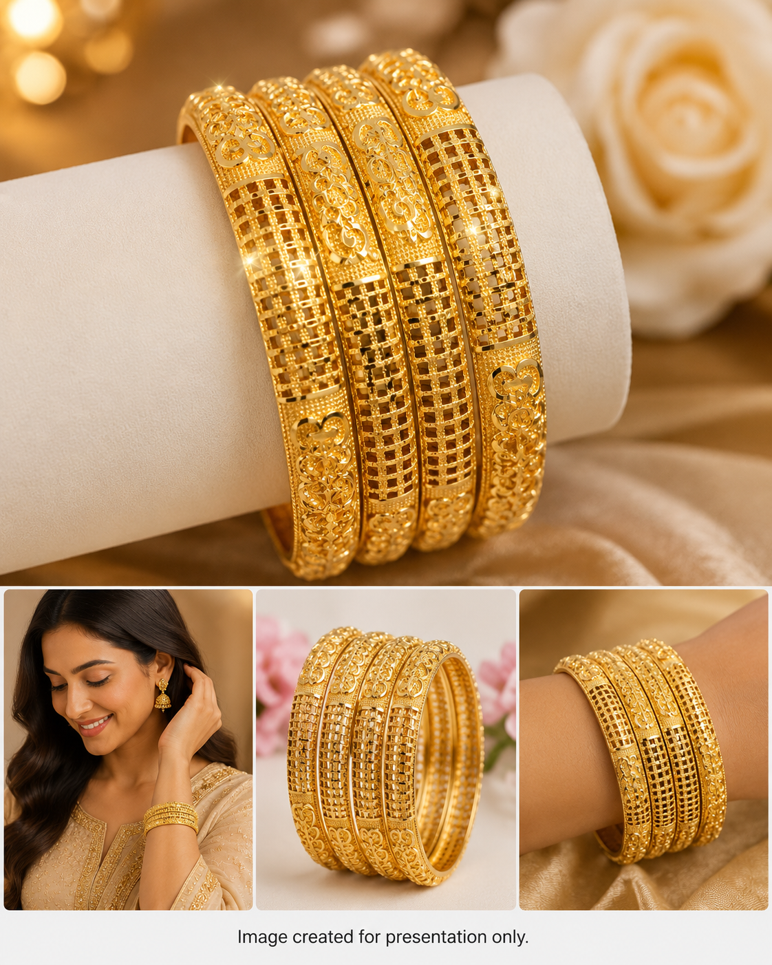 Traditional Gold Plated Designer Bangles