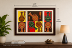 Handmade Thread & Small Beads Wall Art Frame – 24 x 16 Inch