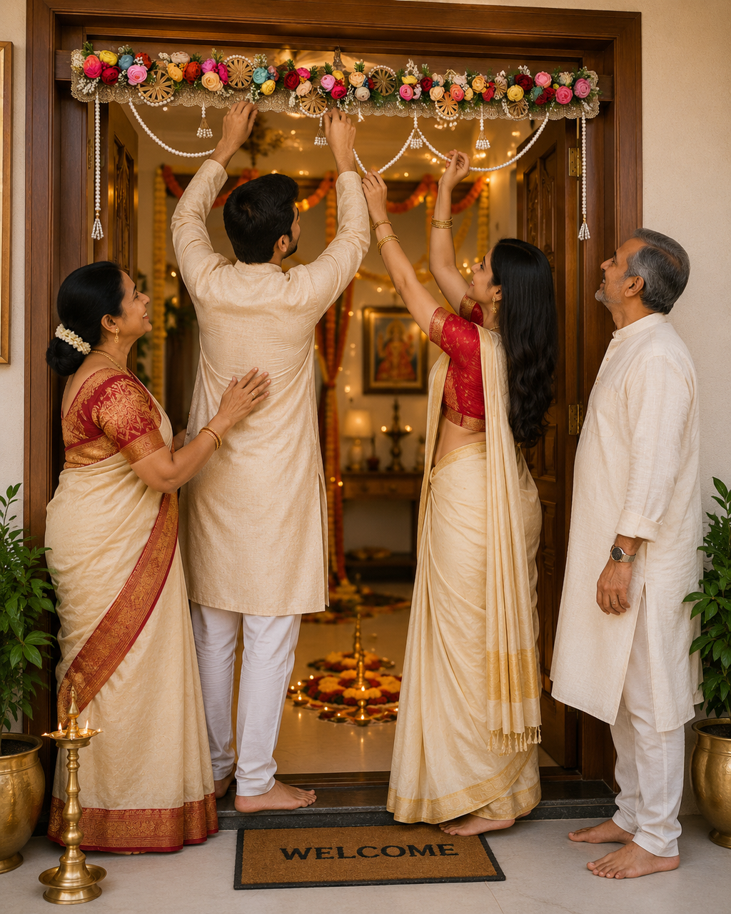 Handmade Floral Toran for Main Door