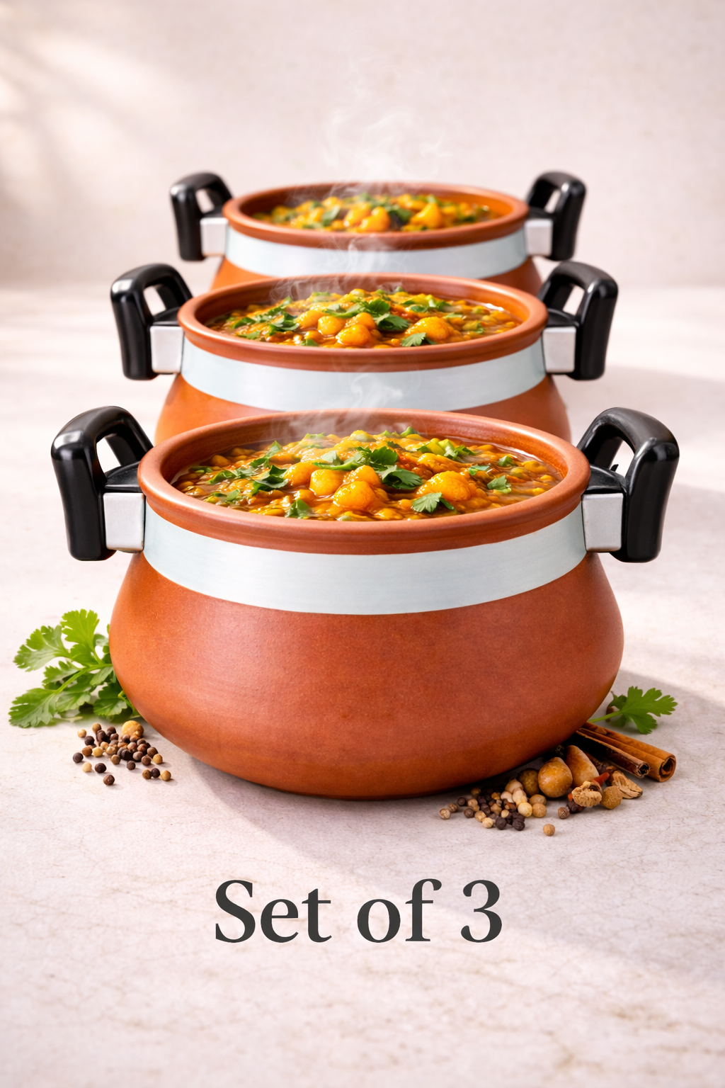 Terracotta Kadhai Set (Clay Kadhai Set)