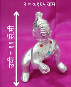 Premium White Metal Bal Gopal Idol (Bal Krishna) – Decorative & Pooja Murti