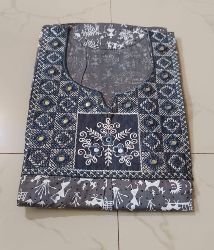 Women’s Printed Cotton Nighty / Lounge Gown – Soft Comfortable Daily Wear