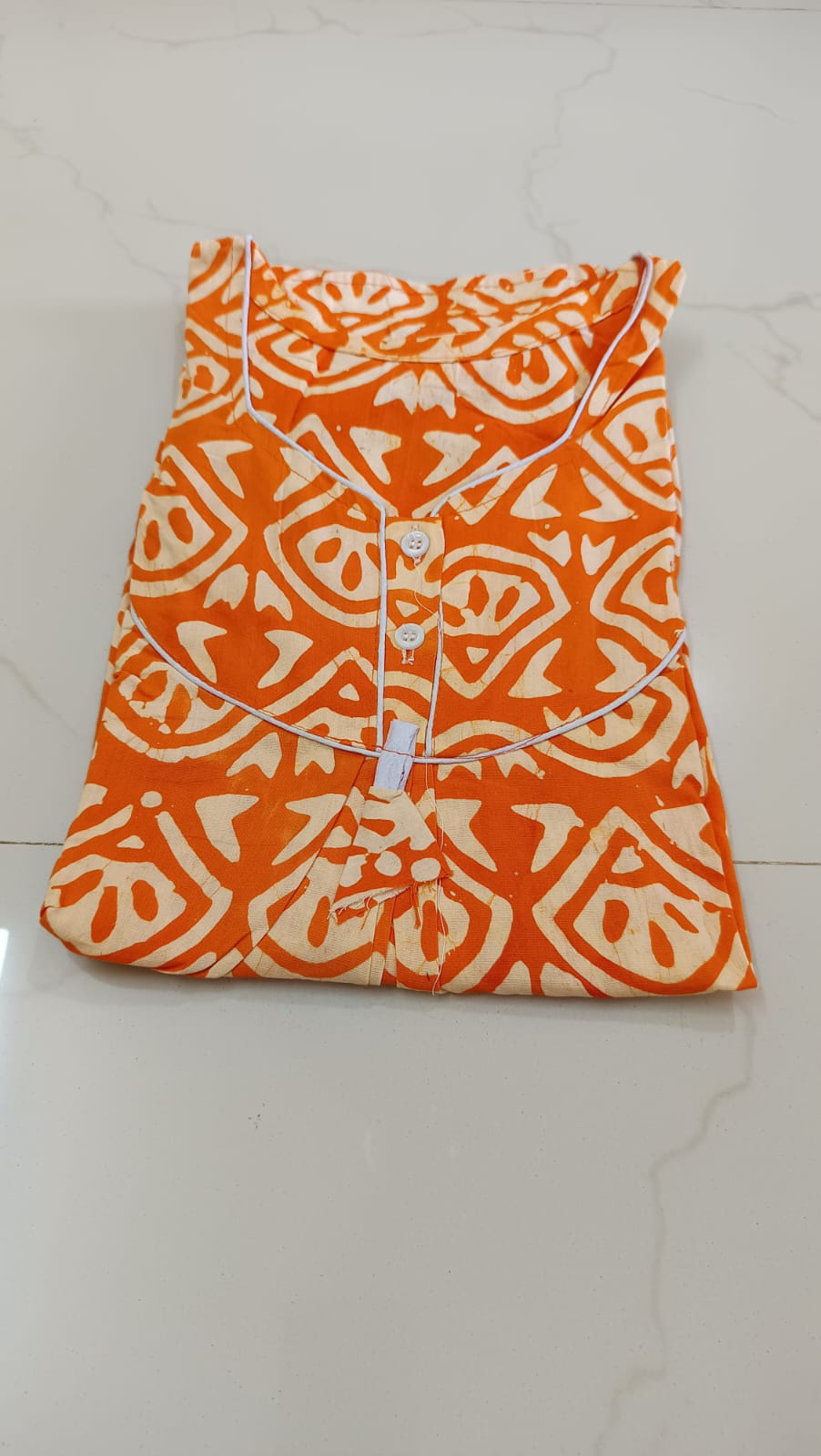 Women’s Batik Print Cotton Nighty – Comfortable Daily Wear Gown