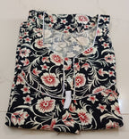 Floral Printed Cotton Nighty for Women – Comfortable Front-Open Daily Wear Gown