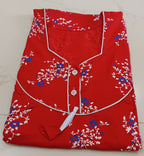 Floral Printed Cotton Nighty for Women – Comfortable Front-Open Daily Wear Gown