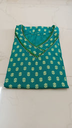 Cotton Printed Nighty for Women – V-Neck Comfortable Daily Wear Gown