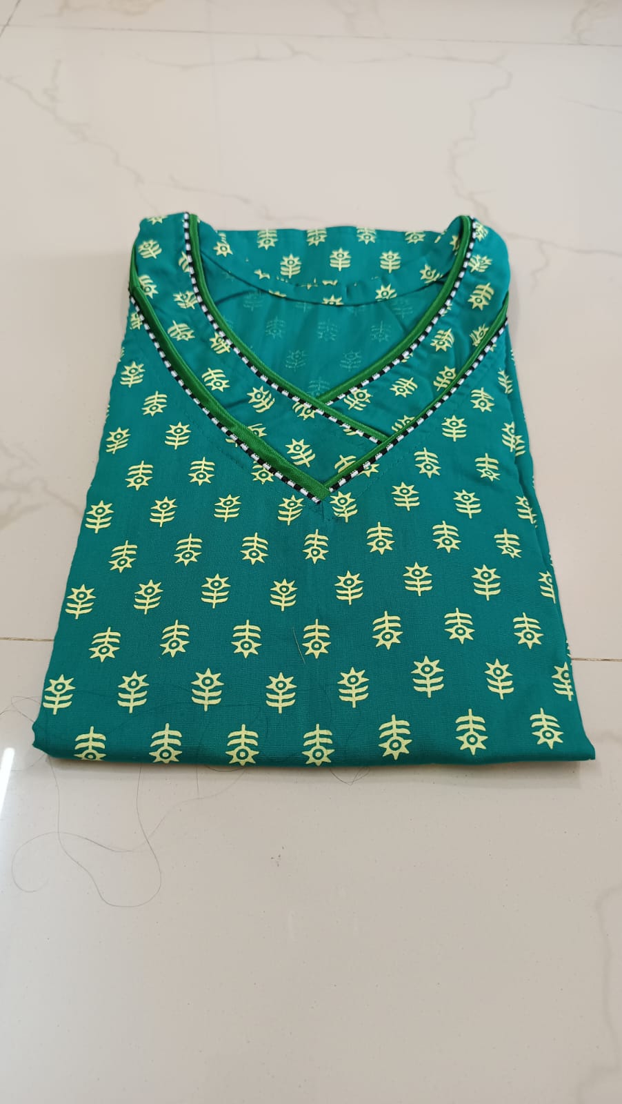Cotton Printed Nighty for Women – V-Neck Comfortable Daily Wear Gown