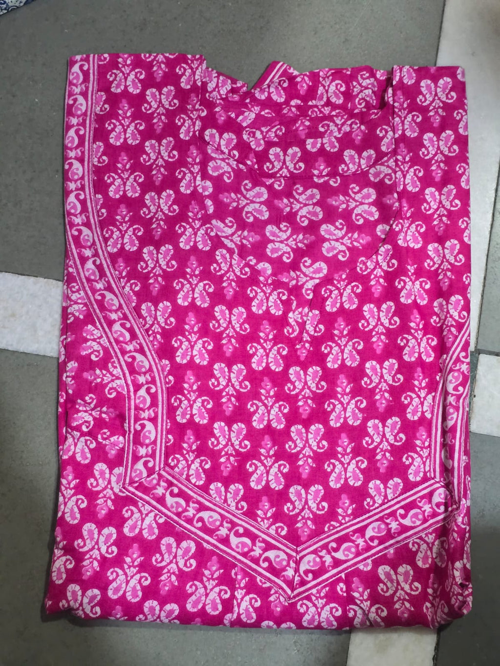 Women’s Cotton Nighty – Pink Printed Night Gown