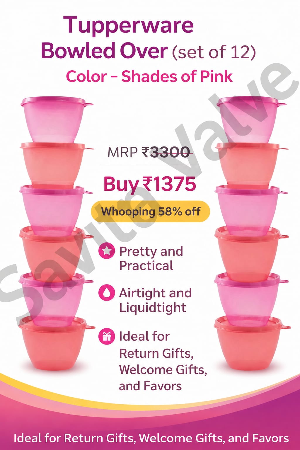 Tupperware Bowled Over Set – 12 Pcs