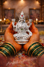 Premium White Metal Laxmi Idol