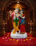 Premium Radha Krishna Idol | Decorative Fiber Murti for Home Temple & Living Room