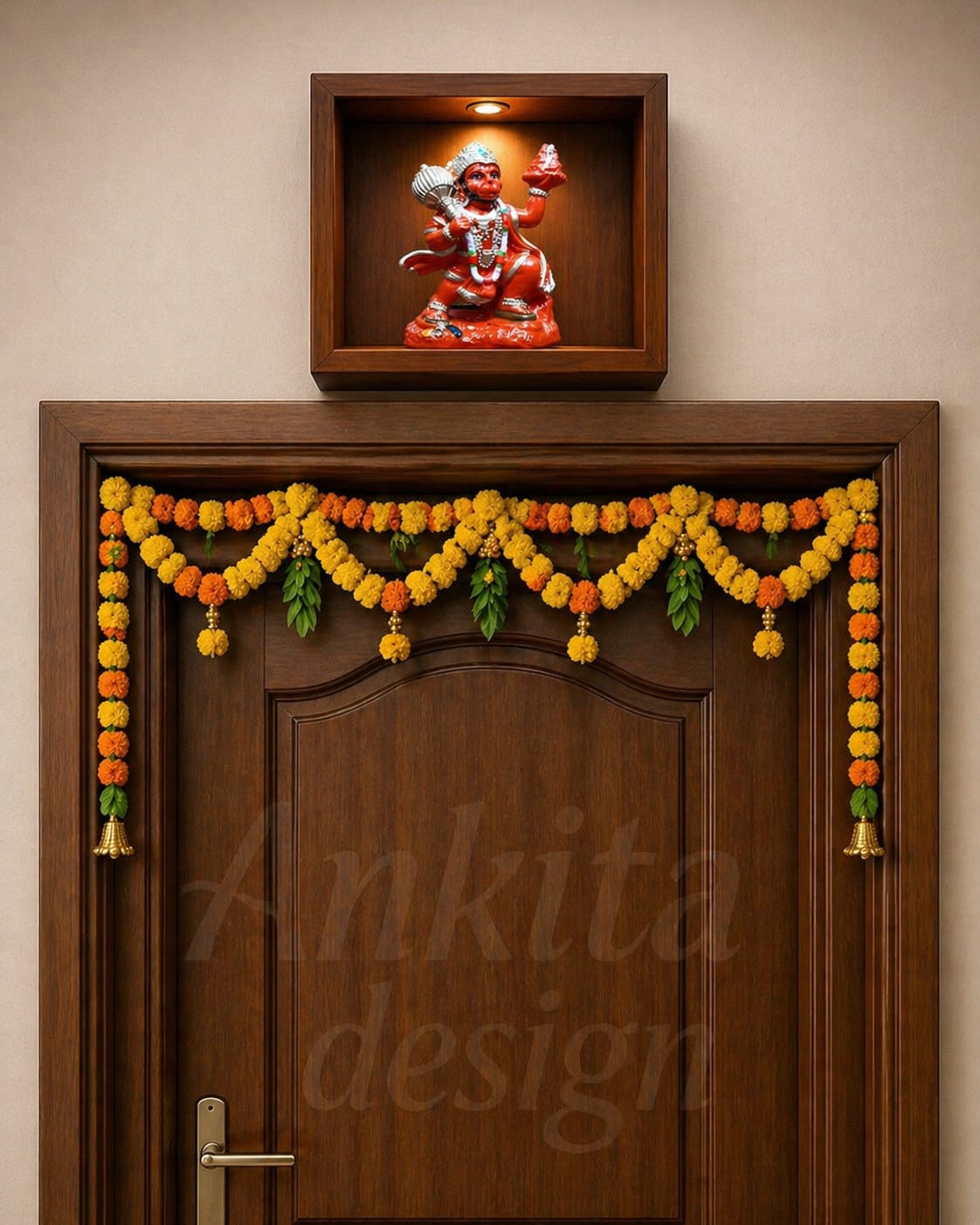 Hanuman Ji Idol with Sanjeevani Mountain | Divine Bajrangbali Murti for Home Temple