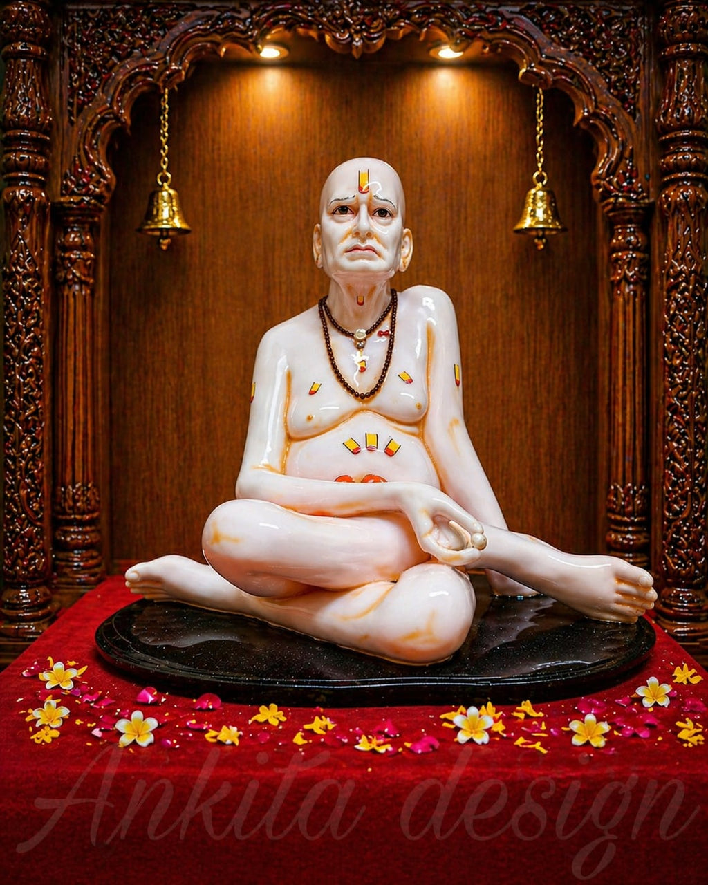 Divine Fiber Swami Samarth Idol | Decorative Spiritual Murti for Home Décor