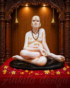 Divine Fiber Swami Samarth Idol | Decorative Spiritual Murti for Home Décor