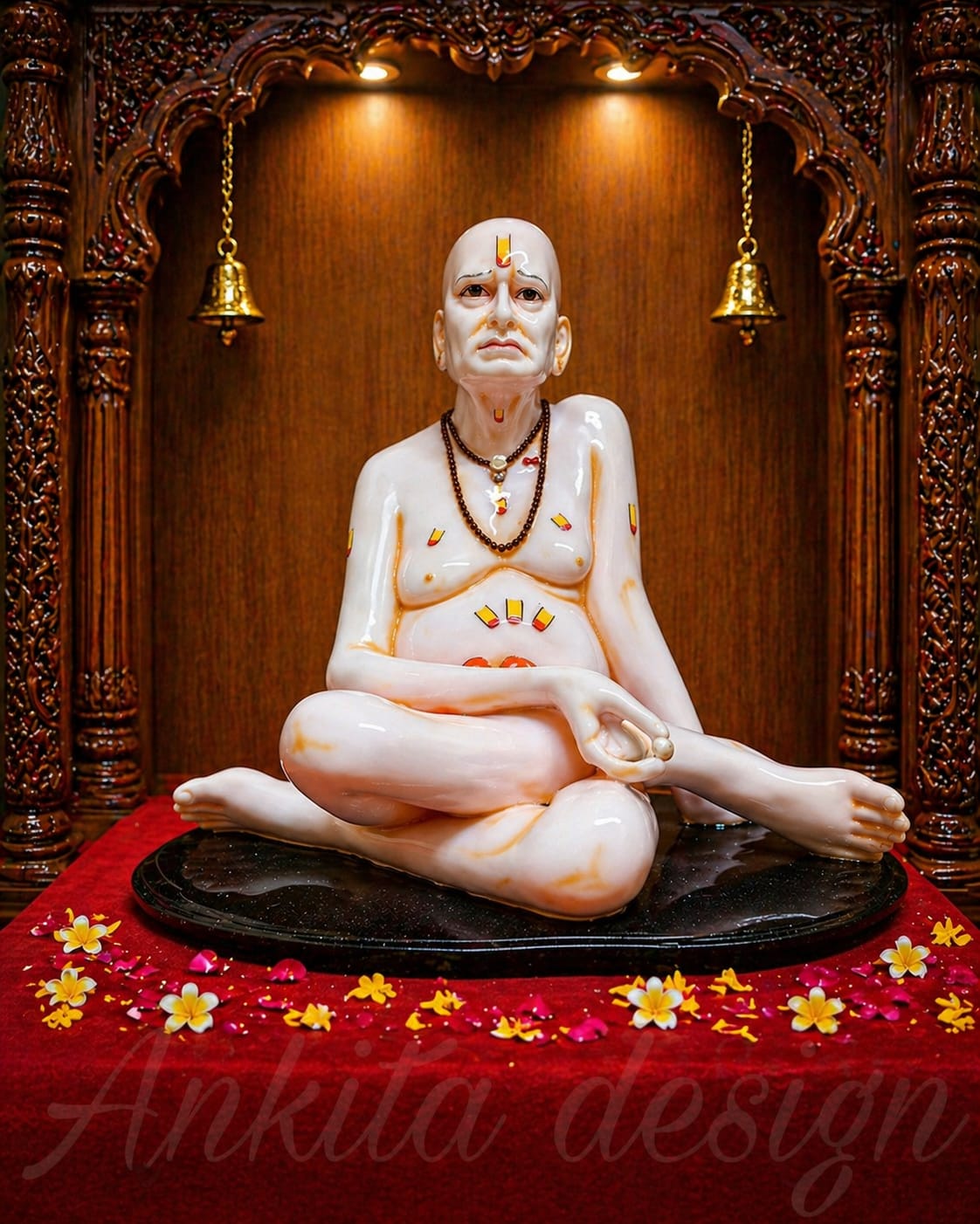 Divine Fiber Swami Samarth Idol | Decorative Spiritual Murti for Home Décor