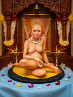 Shree Swami Samarth Sitting Idol | Spiritual Decorative Murti for Home Temple & Meditation Corner