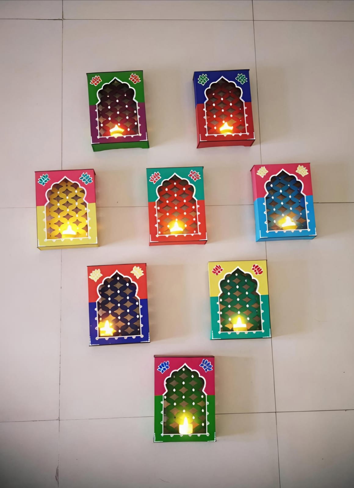 Handmade Decorative Wall Lantern – Festive LED  Light Holder