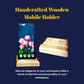 Handcrafted Wooden Mobile Holder Stand