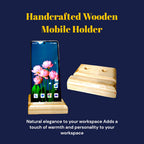 Handcrafted Wooden Mobile Holder Stand