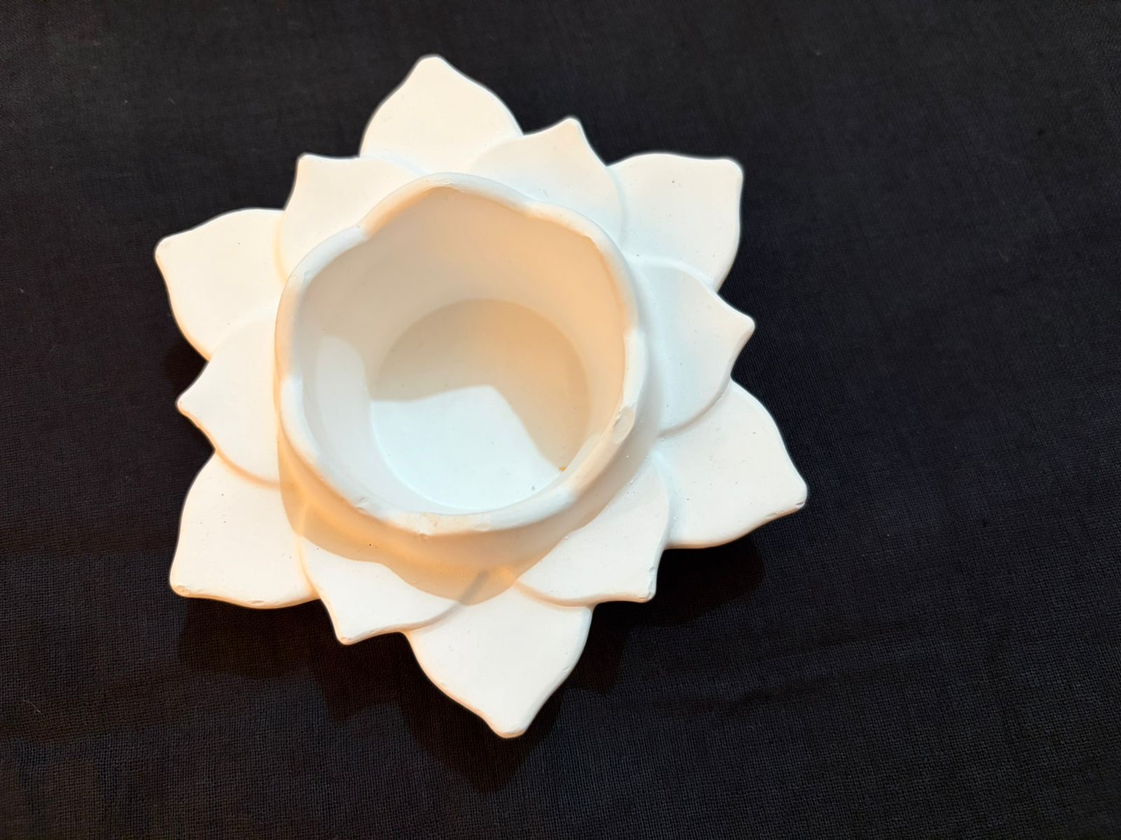 Handcrafted Lotus Resin Tealight Candle Holder / Diyas