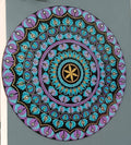 Handcrafted 24 Inch Blue & Purple Mandala Wall Art for Premium Home Décor