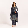Navy Blue Printed Kurta Pant Dupatta Set | Elegant Women’s Ethnic Wear