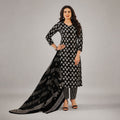 Black Printed Kurta Pant Dupatta Set | Elegant Women’s Ethnic Wear