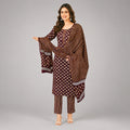 Elegant Maroon Printed Kurta Pant Dupatta Set | Stylish Women’s Ethnic Wear