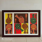 Handmade Thread & Small Beads Wall Art Frame – 24 x 16 Inch