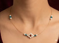 Elegant Pearl & Crystal Minimal Necklace for Women | Premium Handcrafted Stylish Neck Chain