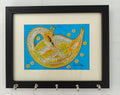 9 x 7 Inch Handmade Swan Multipurpose Key Holder with Photo Frame