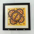 9 x 9 Inch Handmade Mandala Multipurpose Key Holder with Photo Frame